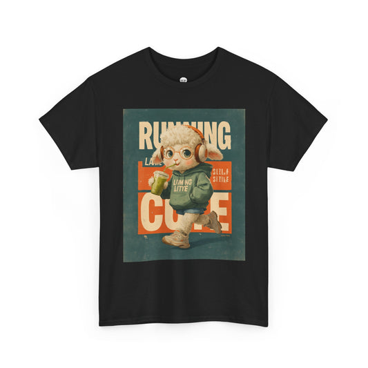 Running Cute Sheep Graphic T-Shirt