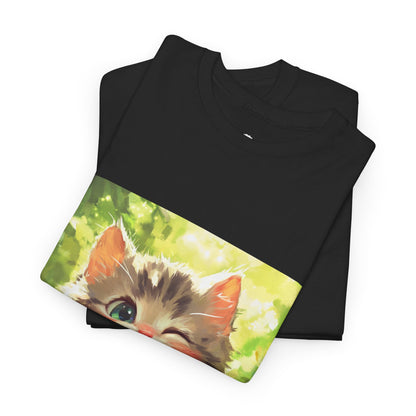 Winking Kitten Melon T-Shirt