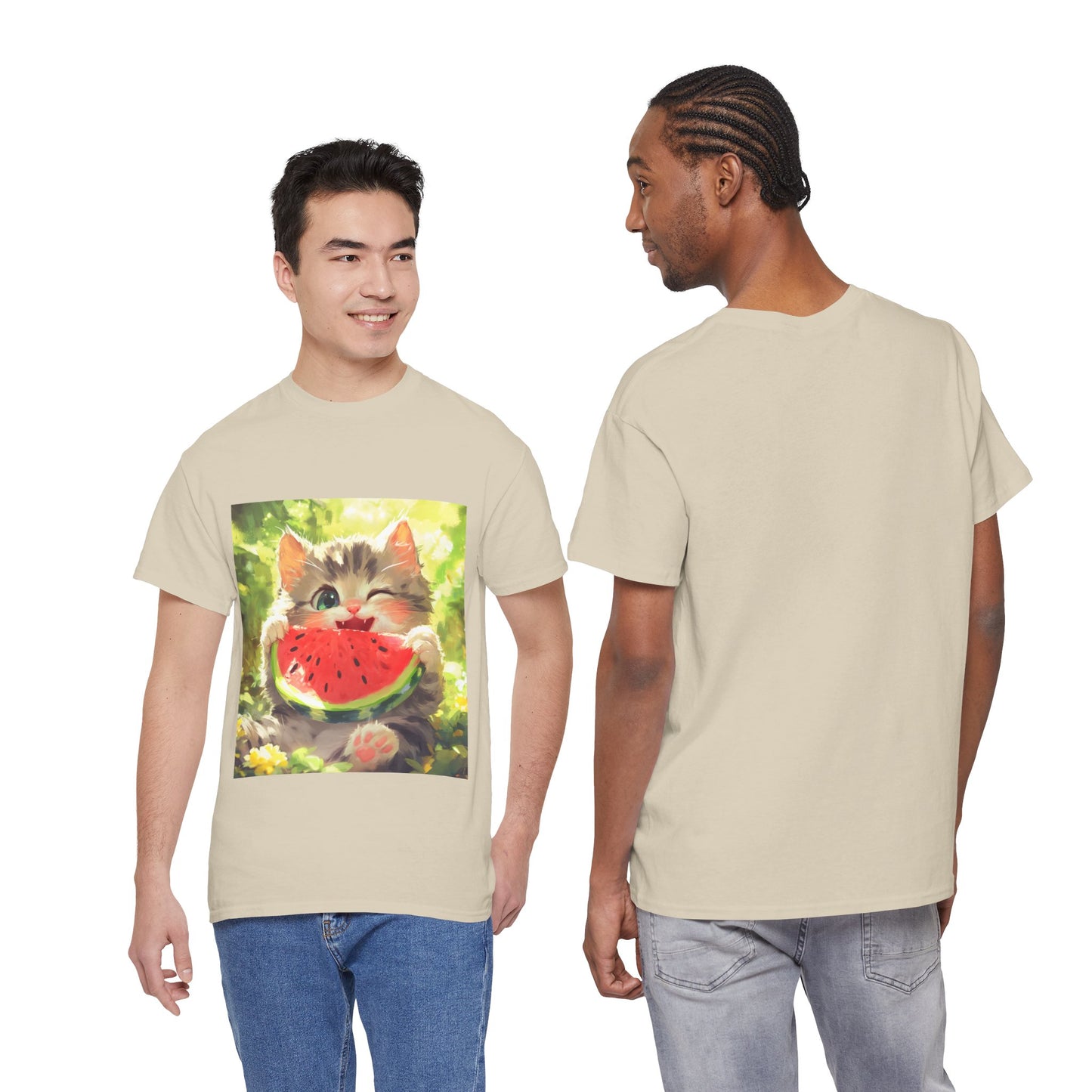Winking Kitten Melon T-Shirt