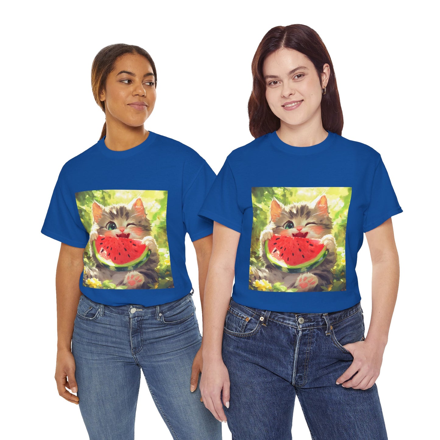 Winking Kitten Melon T-Shirt