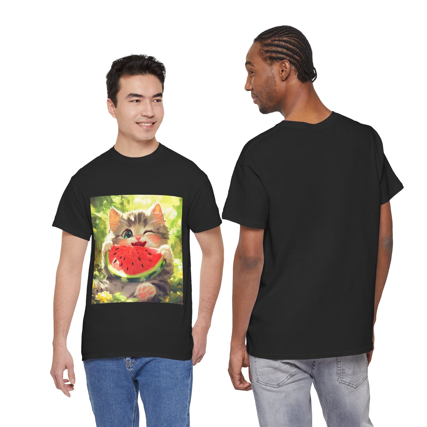 Winking Kitten Melon T-Shirt