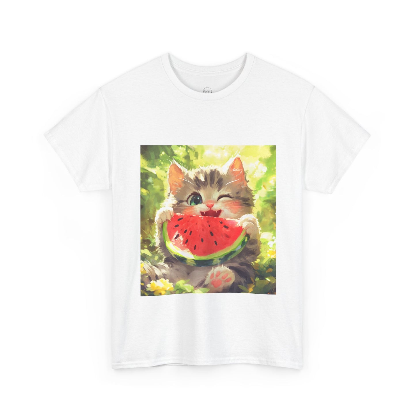 Winking Kitten Melon T-Shirt