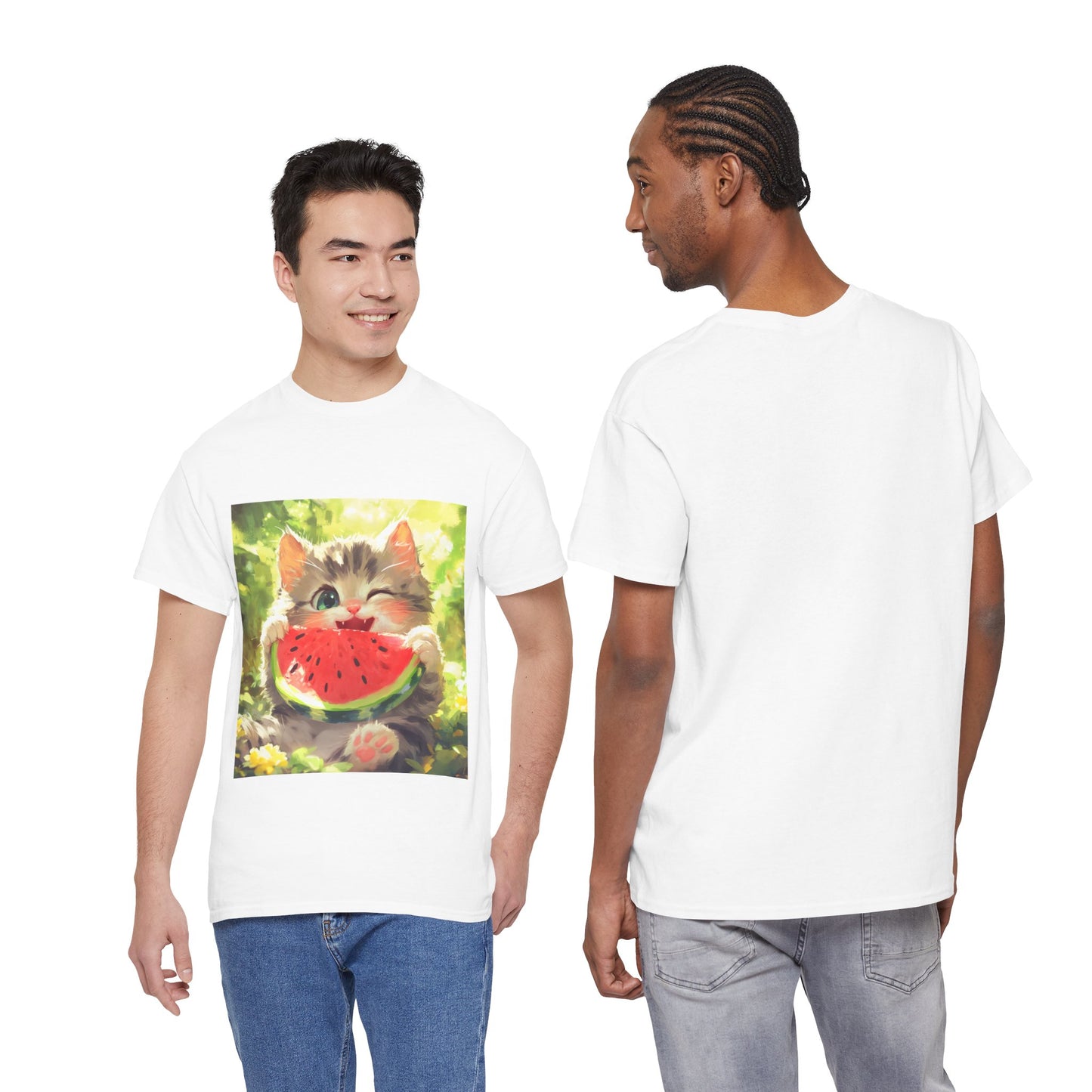 Winking Kitten Melon T-Shirt
