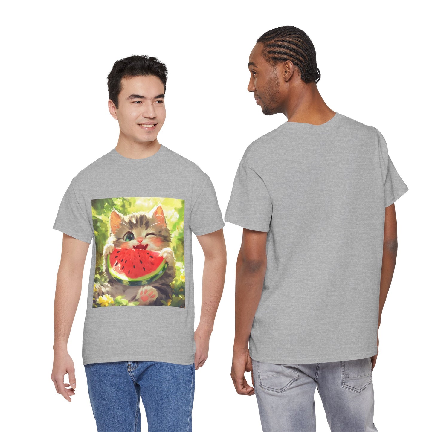 Winking Kitten Melon T-Shirt