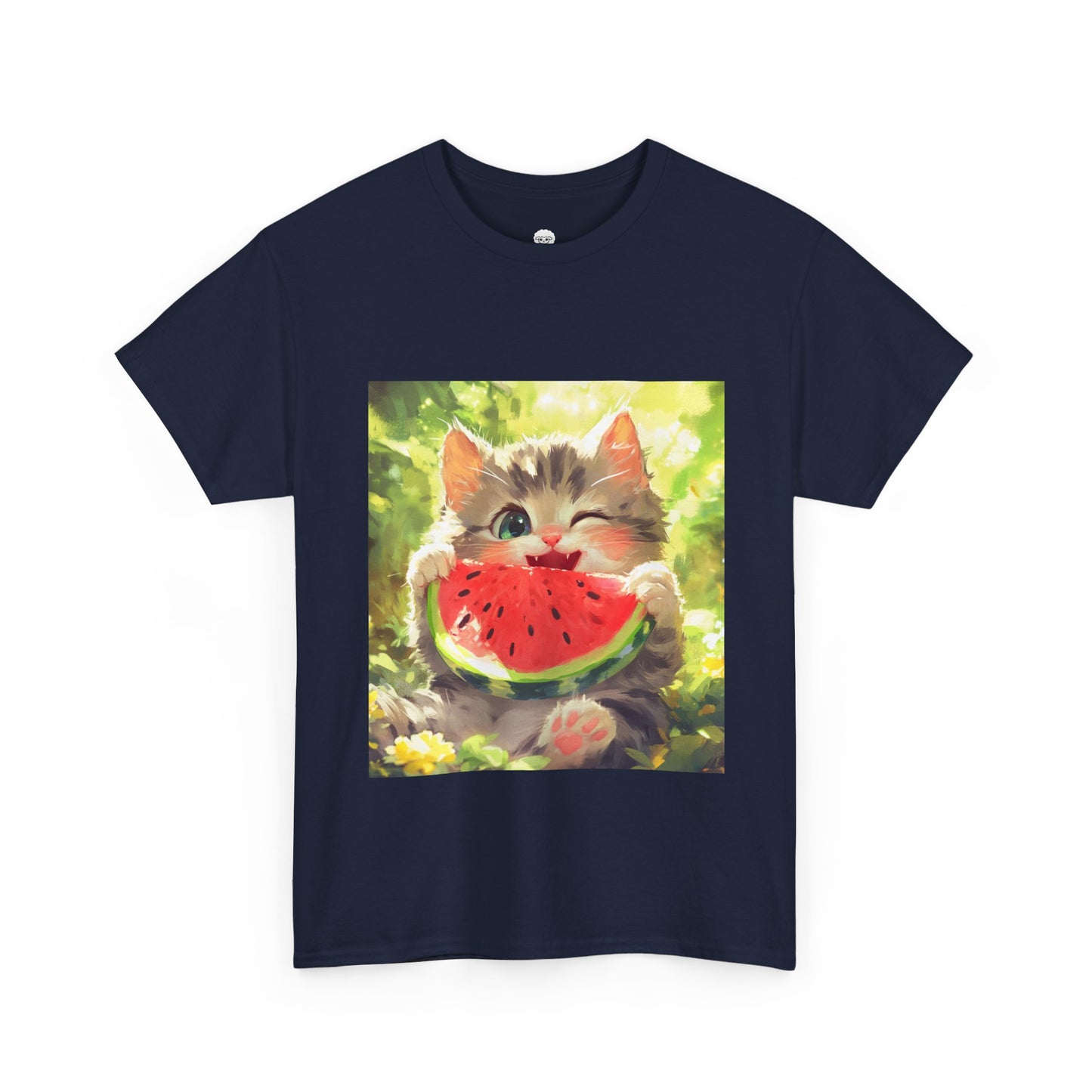 Winking Kitten Melon T-Shirt