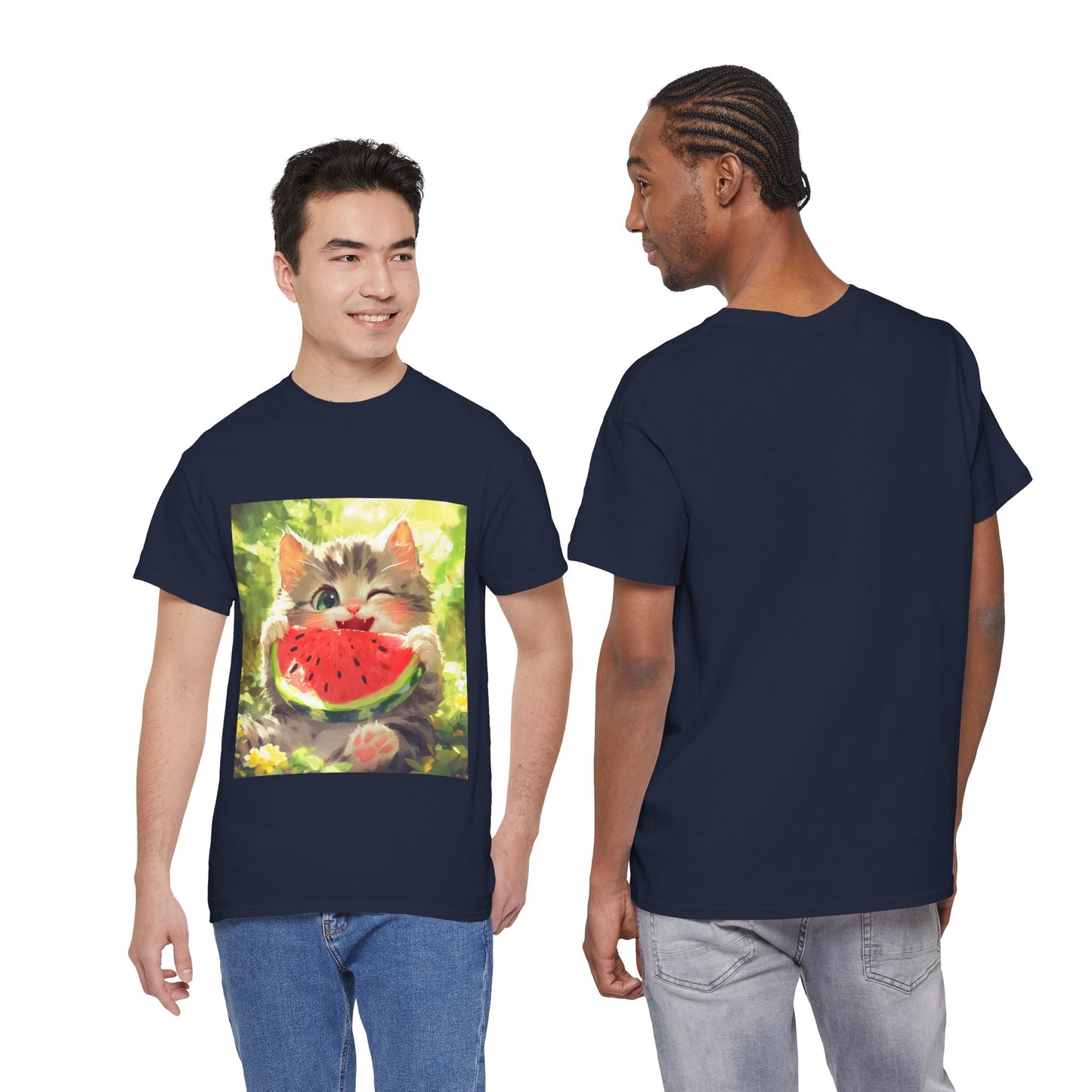 Winking Kitten Melon T-Shirt