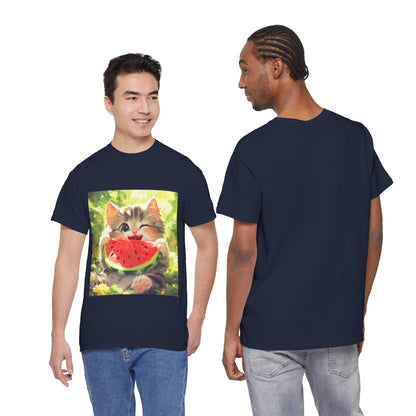 Winking Kitten Melon T-Shirt