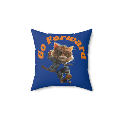 Skateboard Cool Cat Pillow