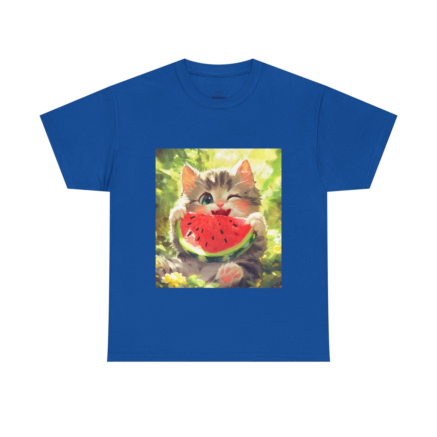 Winking Kitten Melon T-Shirt