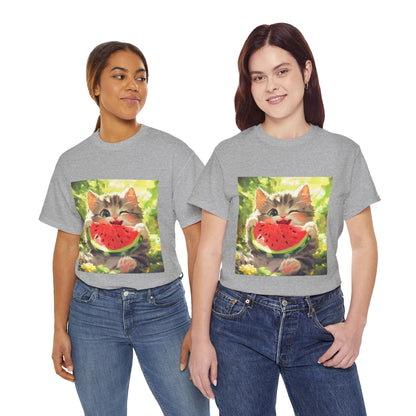 Winking Kitten Melon T-Shirt