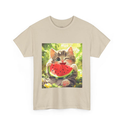 Winking Kitten Melon T-Shirt