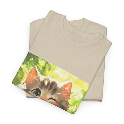 Winking Kitten Melon T-Shirt