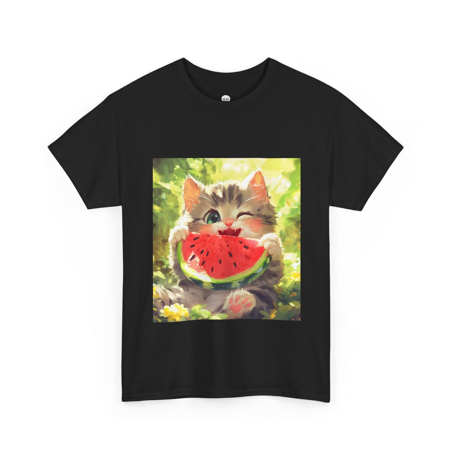 Winking Kitten Melon T-Shirt